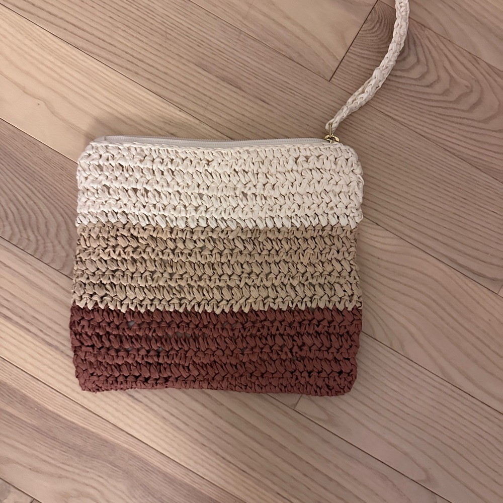 Jcrew straw wristlet